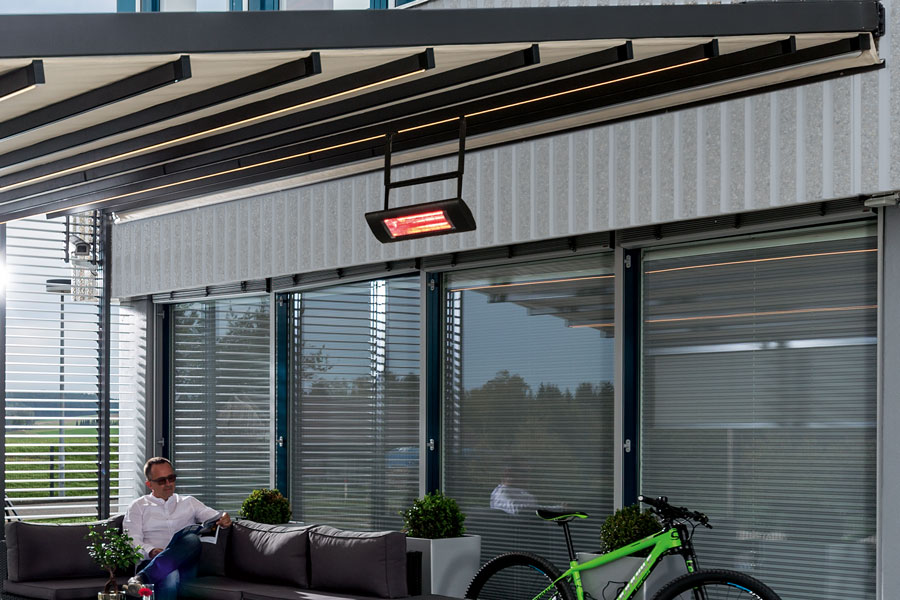 Heizstrahler für die Markise